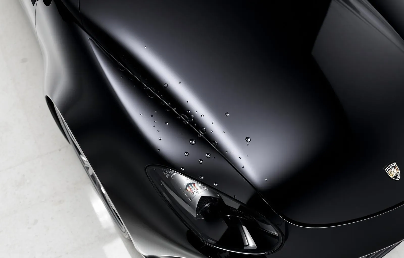 Ceramic-coated vehicle exterior with a deep, wet-look gloss finish