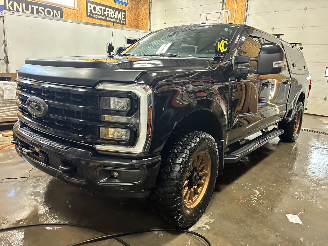Ceramic coated black Ford Super Duty