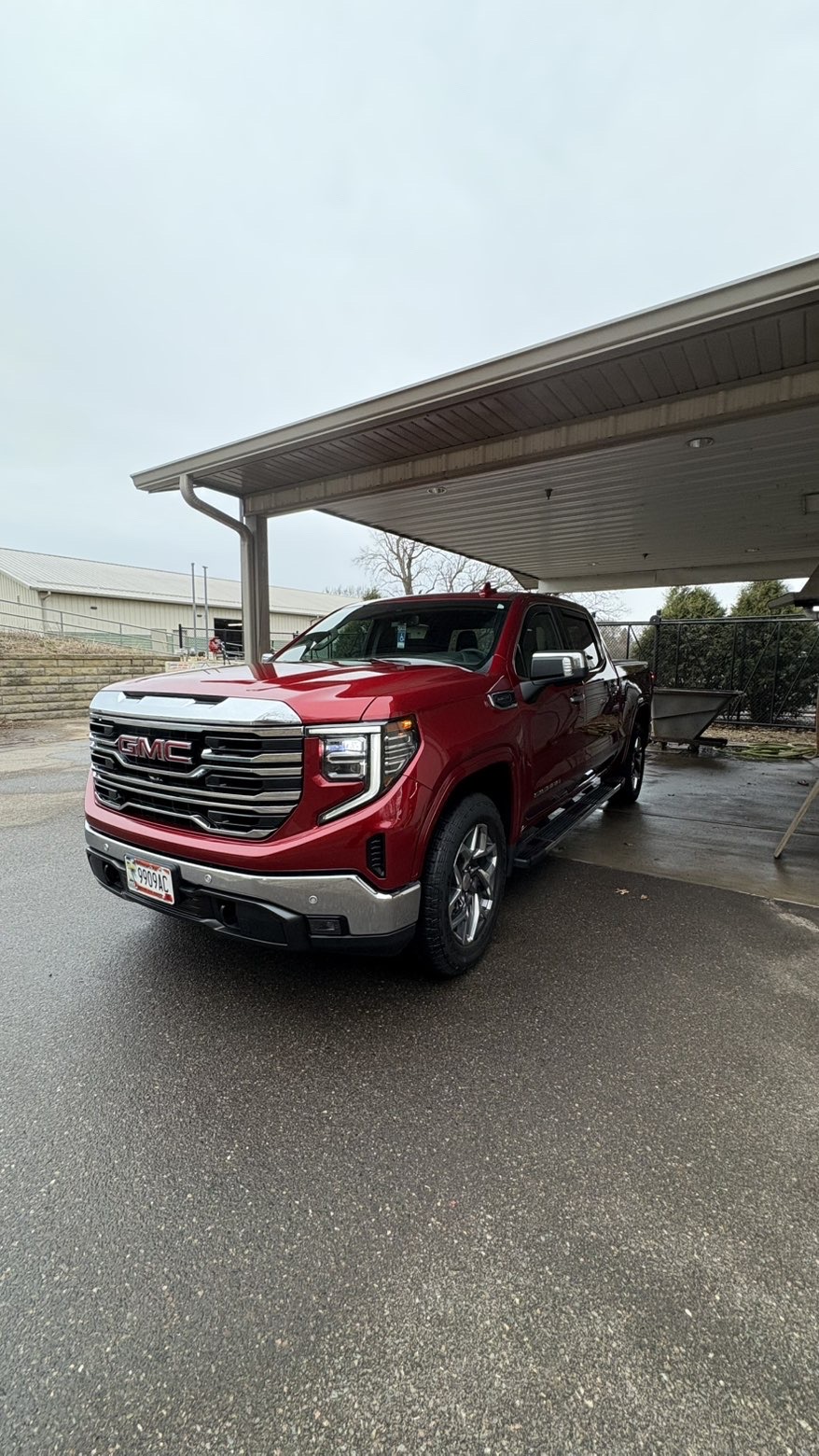 Ceramic coated red GMC Sierra